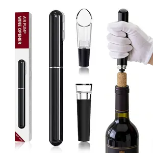 Air Pump Wine Opener Set: includes foil cutter, drip-proof pourer and vacuum wine stopper. Effortlessly open wine corks without damaging the bottle, ideal for home, restaurants and parties, a great gift, perfect choice for wine lovers and hosts.