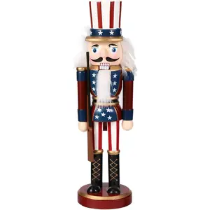 TENDYCOCO Christmas Nutcrackers Ornament Wood Soldier Nutcrackers Christmas Decor Large Nutcracker Figures Holiday Desktop Decoration 9.85Inch TENDYCOCO