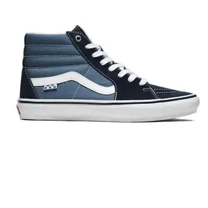 Vans Skate Sk8-Hi Shoes Casual Closed Style with Classic Blue Design and White Detailing