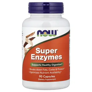 NOW Foods Super Enzymes, 90 Capsules