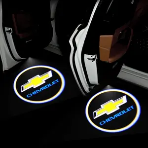 1/2/4Pcs Universal High-Definition Welcome Projection Lamp Car Emblem Badge Lamp - Magnetic Sensor fro Chevrolet Captiva Cruze Spark Colorado Malibu Trax Z71 Aveo Orlando Lacetti Equinox Camaro Cavalier Epica Impala Tracker Nubira