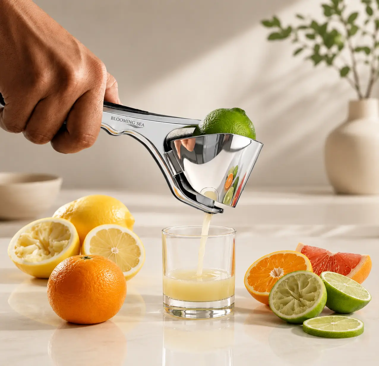 Kitchen Handheld Lemon Squeezer - Compact, Heavy-Duty Citrus Juicer Kitchen Utensil Fruit Juicer