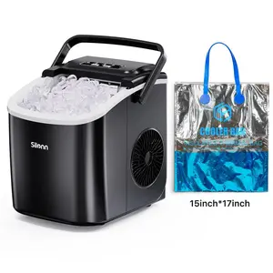 Silonn 26-lb Countertop Self-Cleaning Ice Makerw/ Cooler Bag
