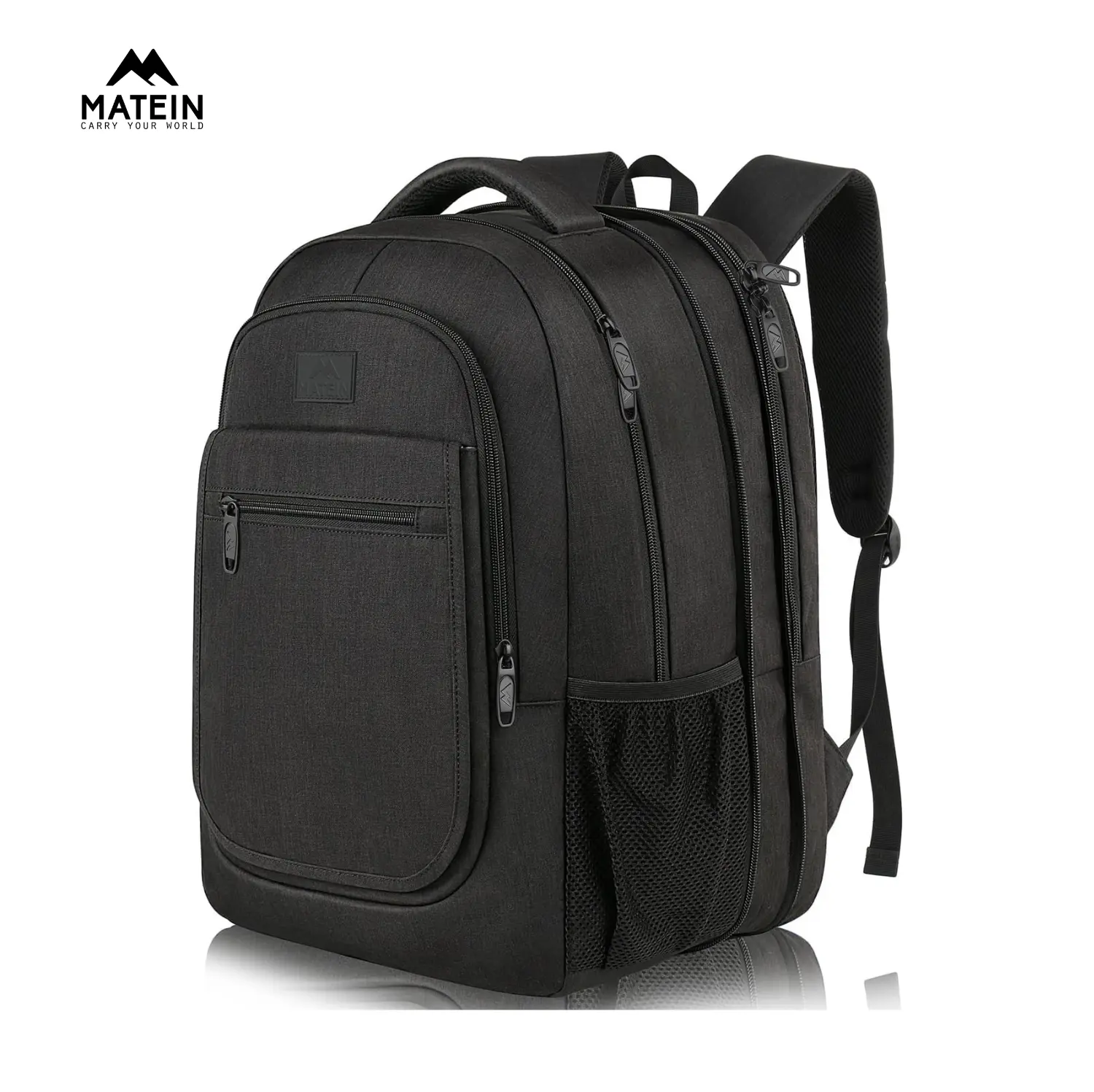 MATEIN Expandable Laptop Backpack, Unisex Plain Polyester Travel Bag for Business & College with Anti-Theft Pocket, Water-Resistant, Fits 15.6 Inch Laptop, Laptop Bag, Travel Gifts Summer Sale