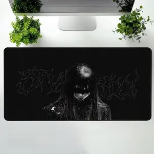 Fallen Seraph - Dark Angel Anime Mousepad, Gothic Aesthetic Desk Mat, Large Extended Mouse Pad, Fantasy Gaming Decor, Desk Accessories1