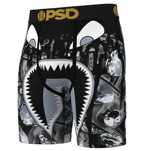 PSD Mens Warface Black Diamond Boxer Brief - Standard Length 7 Inch Inseam, Soft and Breathable Poly Blend Fabric