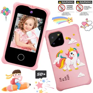 Boy and Girl Toy Smartphones, 2.8-Inch High-Definition Touch Screen, 32GB Dual Cameras, Unicorn Design for Children Aged 3-10 with Flashlights/Photos/Videos/Games, Learning Tool