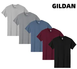 Gildan Heavy Cotton Unisex T-Shirts for Men, Multi Pack Crew Neck Bulk Undershirts - 14 Different Colors