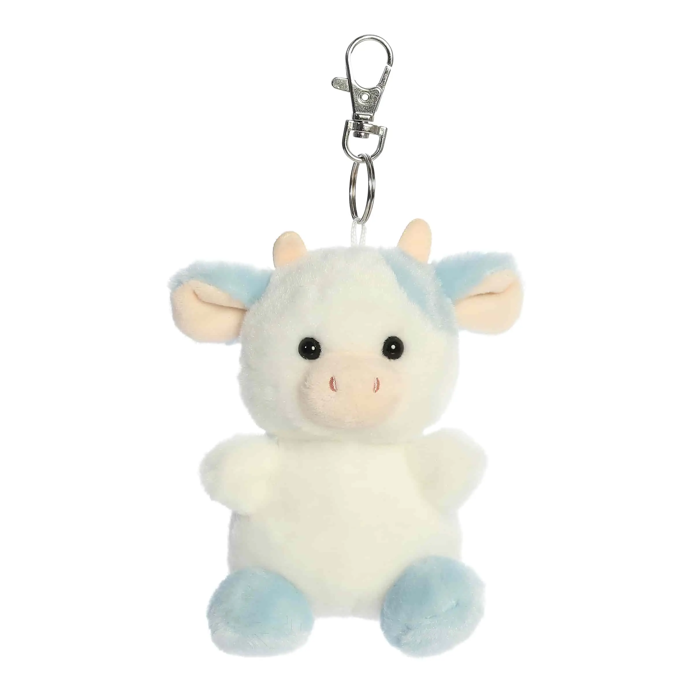 Palm Pals Adorable Skyla Blueberry Cow Blue Soft Plush Collectable Stuffed Animal