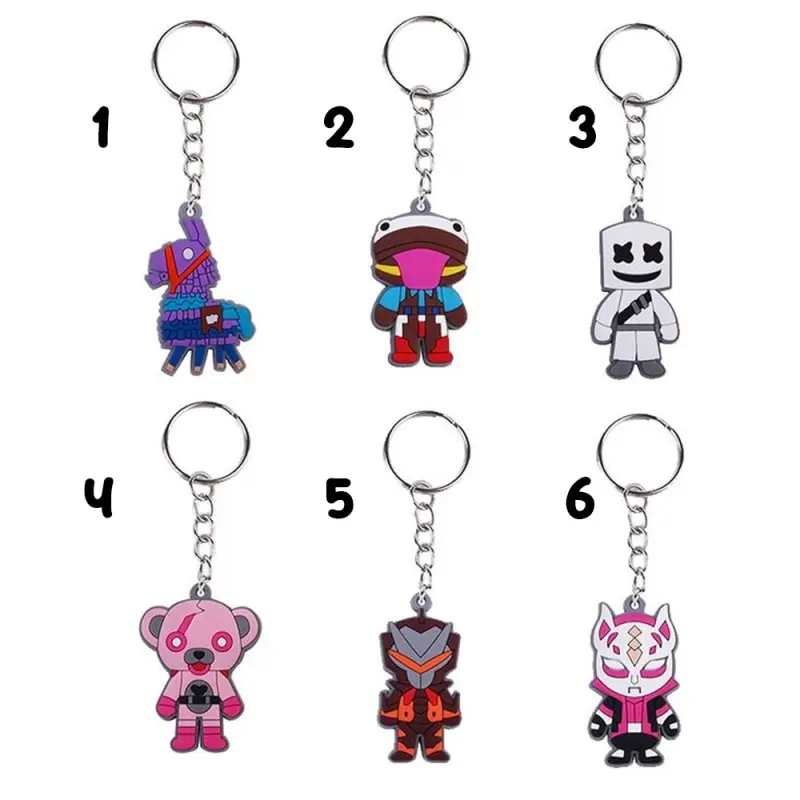 Fornite 6 characters keychain, Fortnite keychain, gifts for fortnite fans
