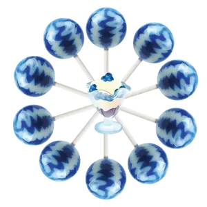 10ct. Blueberries & Cream Cream Swirl Lollipop Bag