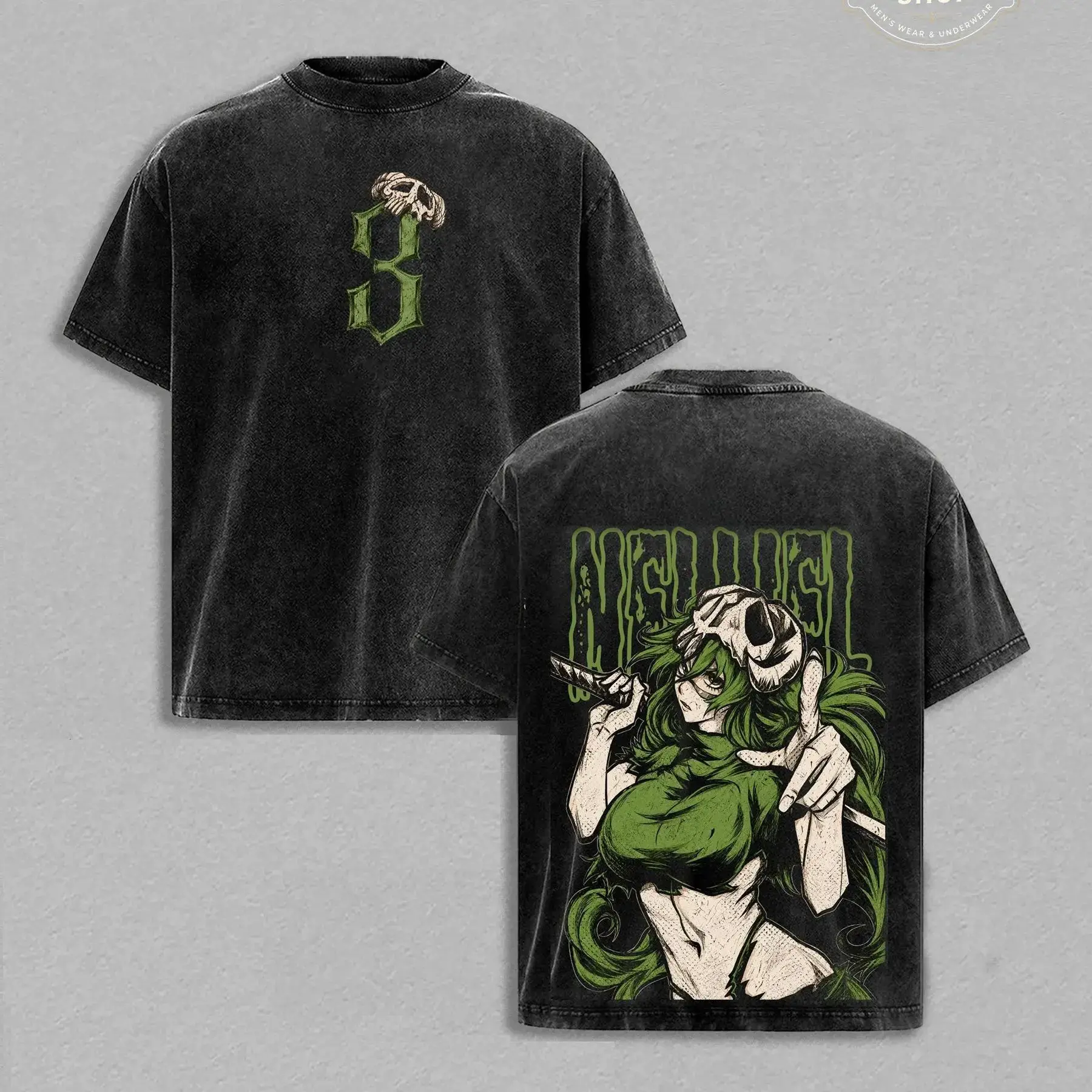 Neliel Tu Vintage Bleach T-Shirt Oversized Cotton Graphic Tee