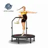 【Halloween Family Workout】SkyBound Folding Exercise Trampoline - 40/48-in, 600 LBS Tested, Springs/Bungees, Adjustable Height U-Bar Handle, Stable Silent Bounce, Home Workout Equipment, At Home Gym Equipment,, Indoor/Outdoor Fitness Gear