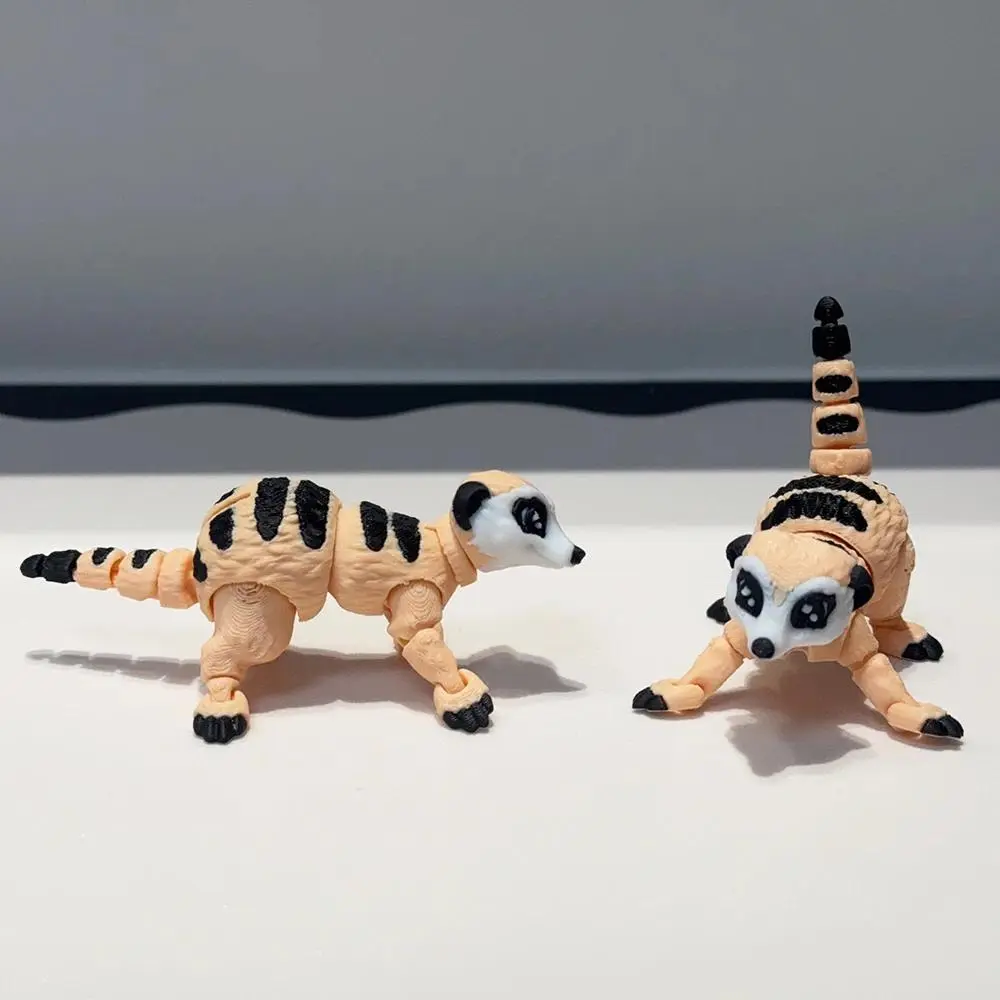 3D Printed Cute Ferret Plastic Ornament - Desk Decor Sculpture, Home Supplies, Festive Holiday Party Gift