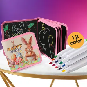 Magic Drawing Board Set, Reusable Writing Practice Book, Reusable Doodle Book, Early Learning Toy, Birthday Gift, Includes 12 Color Graffiti Colorful Pens