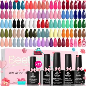 Beetles Gel Nail Polish Set【Base & Top Coat&Color Gel&Manicure Tool&Decoration】DIY Nails at home gift  Cosmetic Cutics Fall Nail Halloween Nail Black Friday Winter Nail Christmas Gift