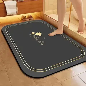 Diatom Mud Floor Mat Household Anti-slip Bathroom Absorbent Quick Drying Modern Simple Carpet Doorway Rug Accessories Home Decor Diatomite Bath Mat Bathmat