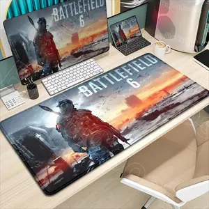 Battlefield 6 HD Gaming Mouse Pad 80×30cm, Non-Slip Rubber E-Sports Desk Mat, Lock Edge Large Keyboard Pad, Premium Game Desktop Accessories