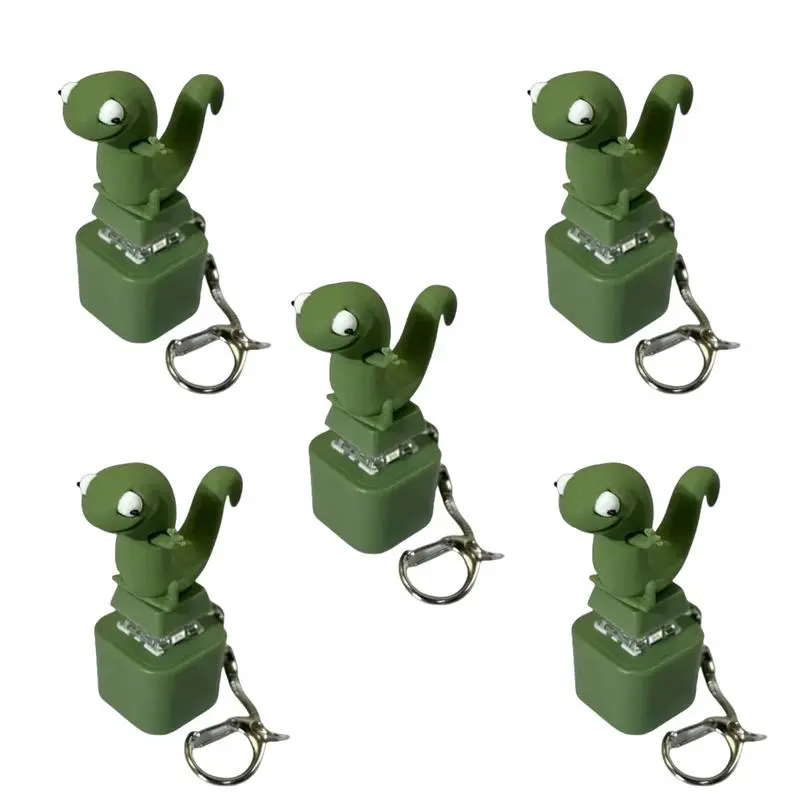 Lizard Shape Sound-Light Keychain Light, 2025 Christmas Rechargeable LED Stress Relief Toy with Realistic Croak & Color-Changing Fun, Kids' Fashion Bag Accessory, Black Friday Pick, iPhone 16 Pro Case-Compatible Room Decor, Keychain Light Keychains