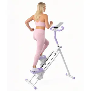 Yagud Stair Stepper for Home Gym Exercise, New Version Stairmaster ,Compact Folding Stair Climber with Extended Step Range, Adjustable Handlebar/Pedal, Purple