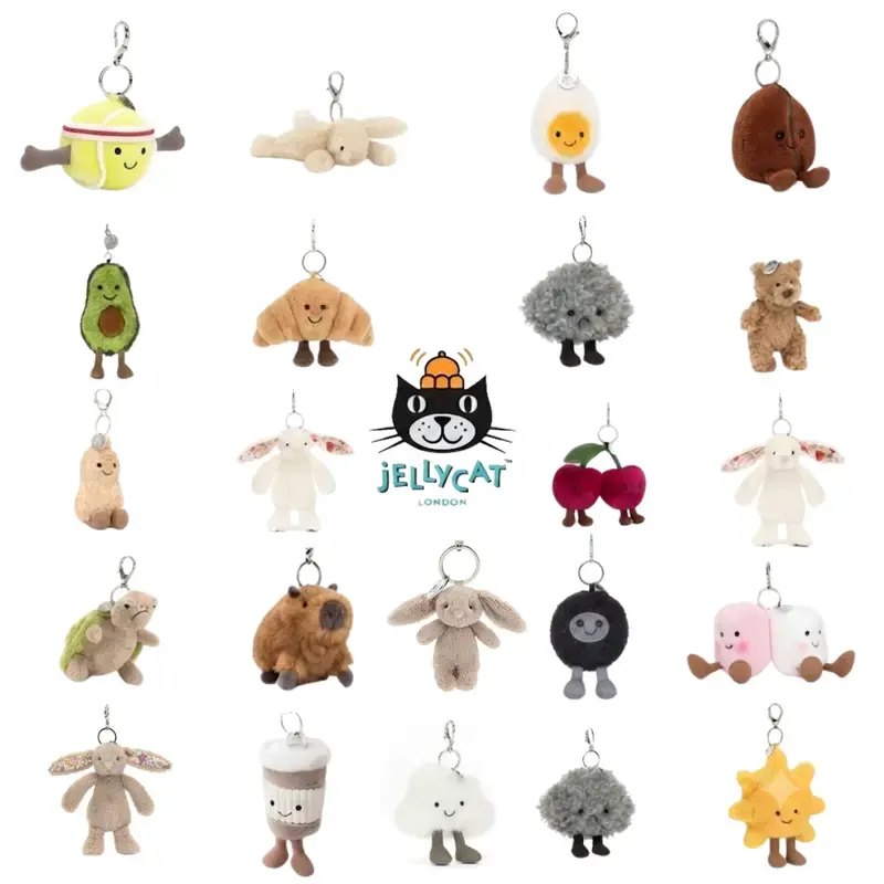 New 2026 Jellycat Limited Plush Keychain, Ultra Soft Kawaii Animal Bag Charm, Trendy Backpack Pendant, Birthday Back To School Gift