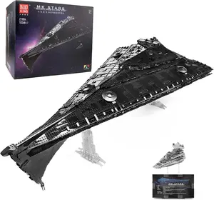 Mould King 21004 Starship Destroyer Eclipse Class Dreadnought Spaceship Large Collection Super Model Kit UCS 10368 Pcs