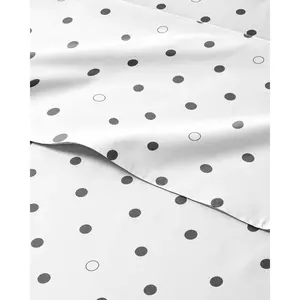 Kids Full Size 4 Piece Bed Sheet Set Polka Dots Spotty Patterned Bedding Soft Cute Breathable Machine Washable Easy-Care Bed Set for Boys Girls Teens and Toddlers