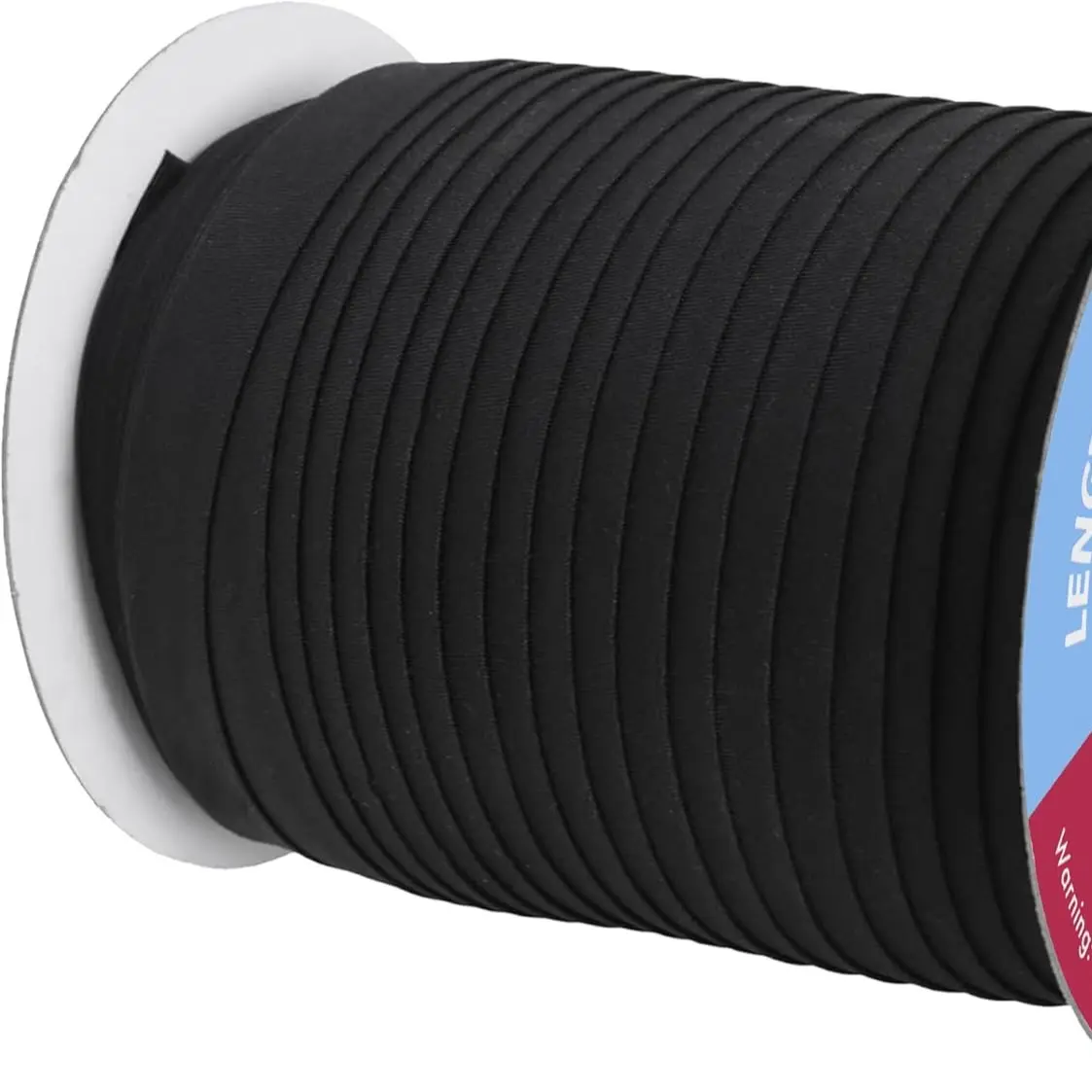 Black Double Fold Bias Tape - 55yd 1/2in Pre-Finished Shrink-Proof Polyester Sewing Tape for Quilting, Edge Binding