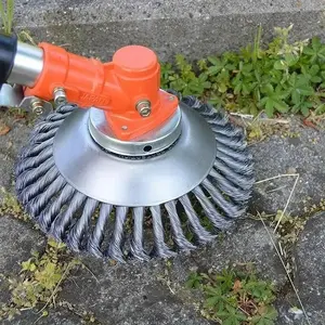 Steel Wire Brush Trimmer for Weed Removal, Grass Cutting & Rust Removal, Portable Outdoor Garden Tool, Suitable for Lawn Mowers & Park Equipment