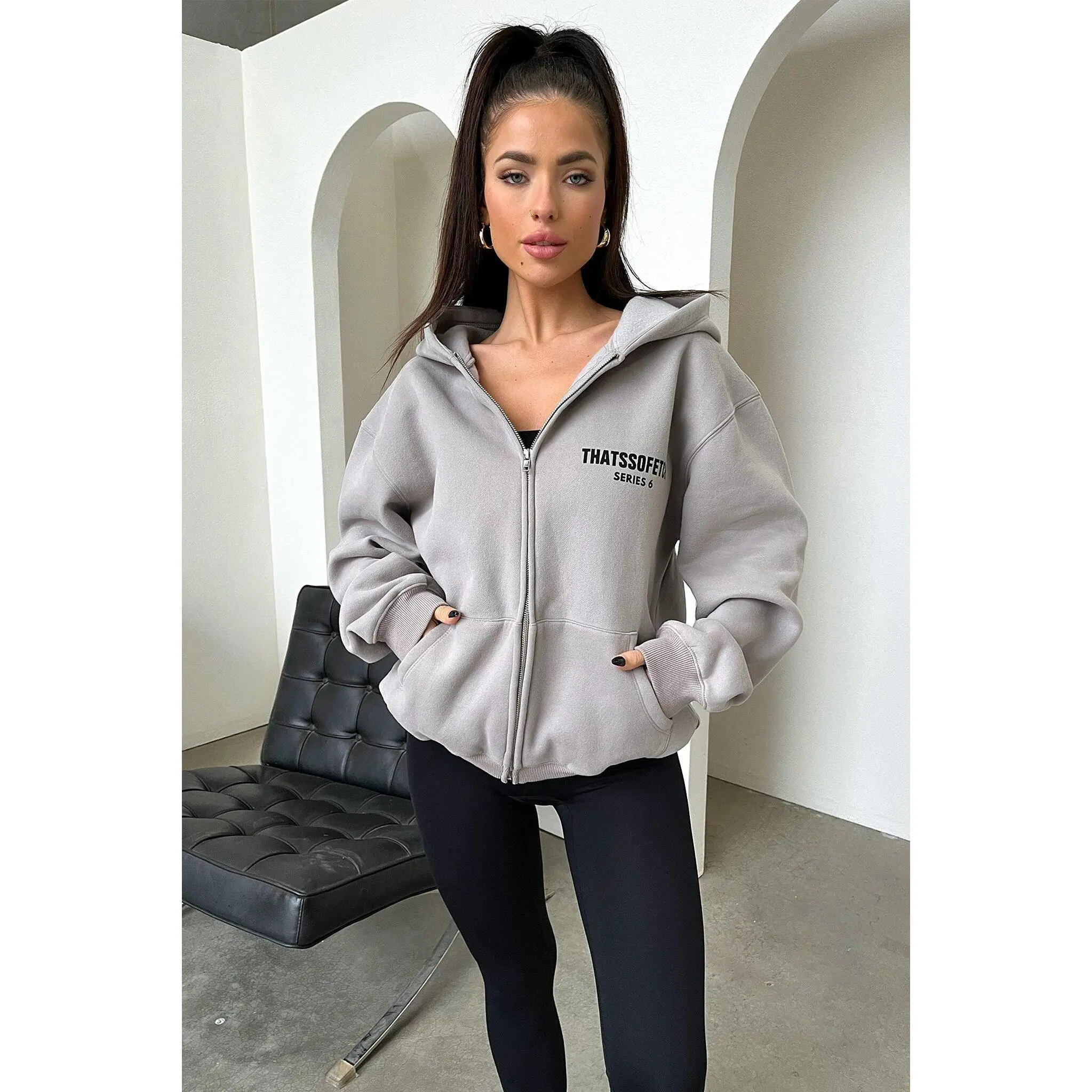 Series 6 Zip Up Hoodie - Grey
