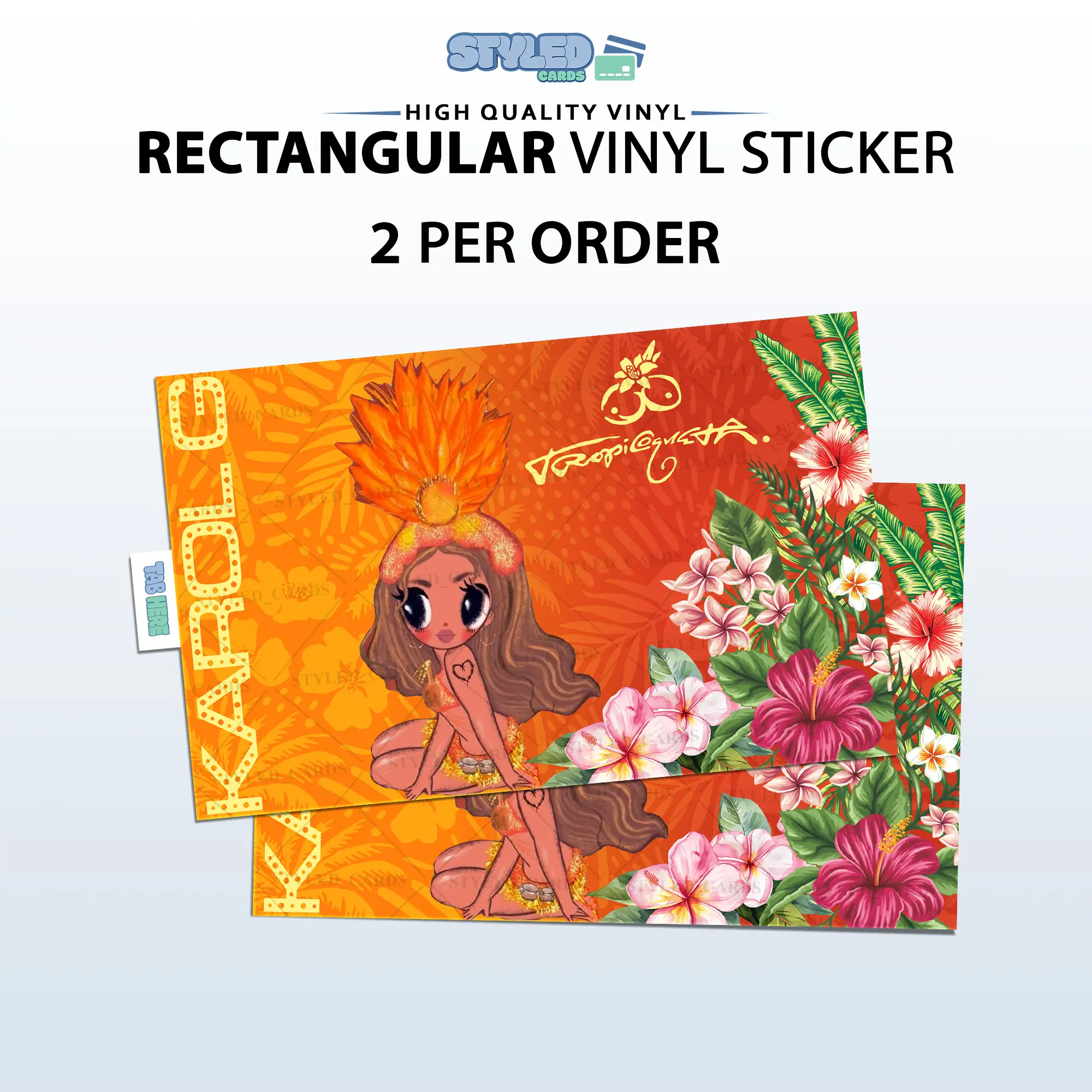 Karolina G rectangular sticker