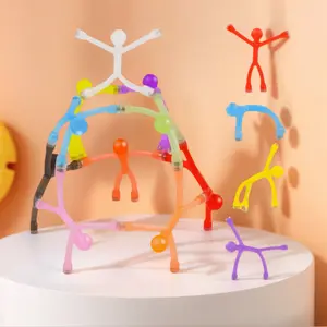 10PCS Colorful Magnetic Climbing Figures Soft Rubber Wall Climber Toys Fun Fridge Magnets Set for Kids 1-8 Perfect for Birthdays Gifts Decor Stickers
