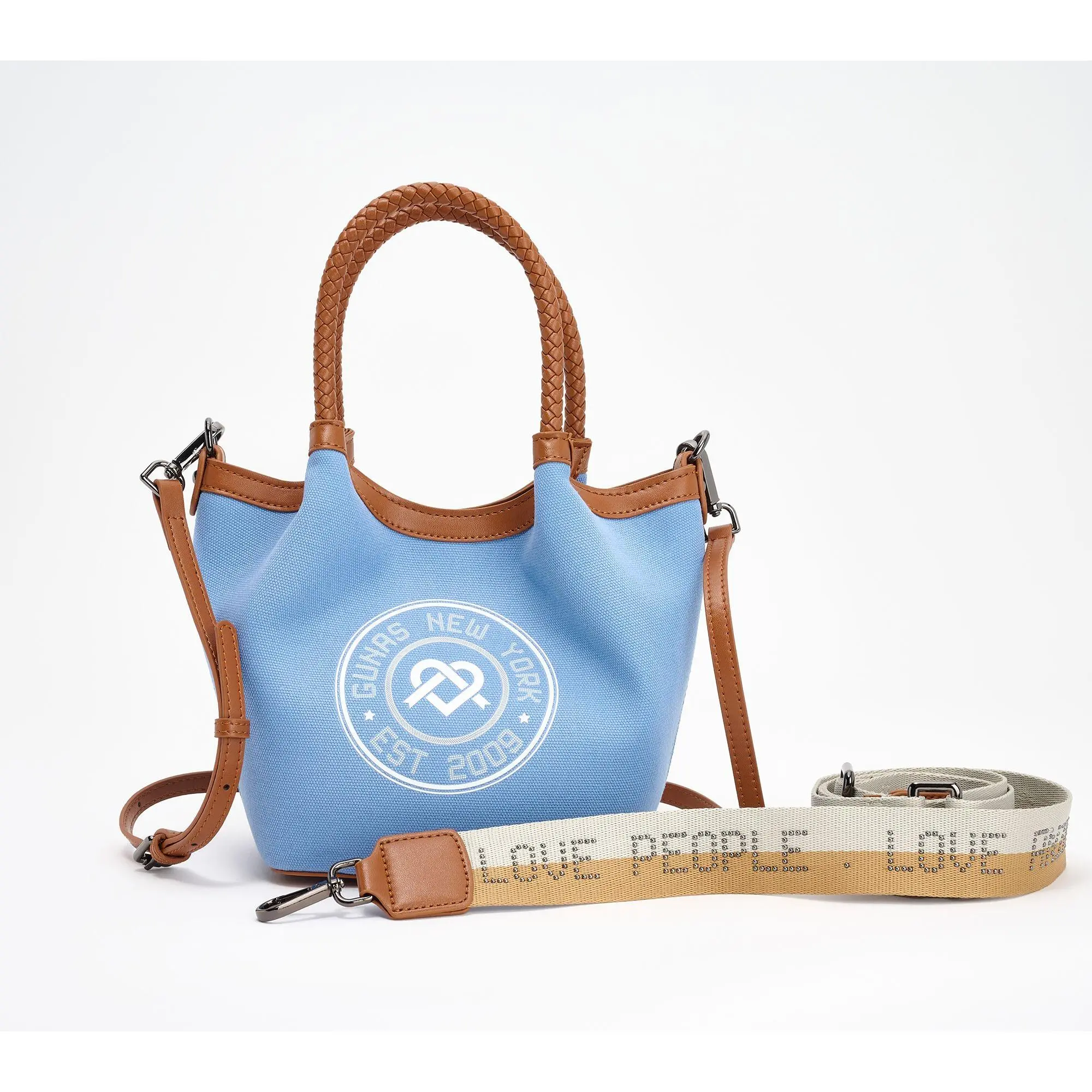 Gunas New York Canvas Mini Ruth Satchel with Crossbody Strap