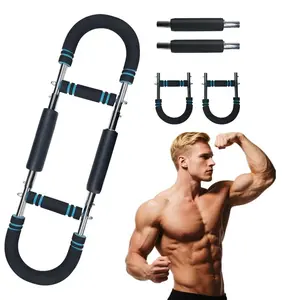 2 in 1 Arm Trainer Adjustable Tension Strengthener and Chest Workout Bar Portable Forearm and Upper Body Exercise Equipment for Home Gym