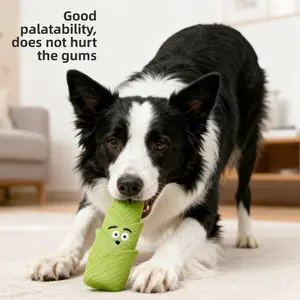 Natural Latex Dog Chew Toys for Teething Puppies Squeaky Interactive Pet Sound Toy Durable Safe Bite Resistant Easy Clean Teeth Cleaning Toy for Small Medium Dogs