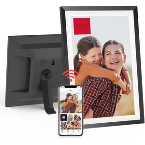 10.1" WiFi Digital Picture Frame,  Photo Frames 32GB Storage, HD IPS Touch Screen WiFi Frame/Auto Rotate/Wall Mounted, Easy Setup in Uhale App to Share Photo/Video Anytime (Black)