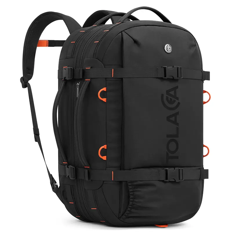 TOLACCEA Large Expandable Travel Bag , 40L-50L Carry On Bag with Wet Dry Compartment TSA Friendly Convertible Duffel Rucksack Fits 16 Inch Laptop Perfect for Work Gym Weekend Getaway and Business Travel