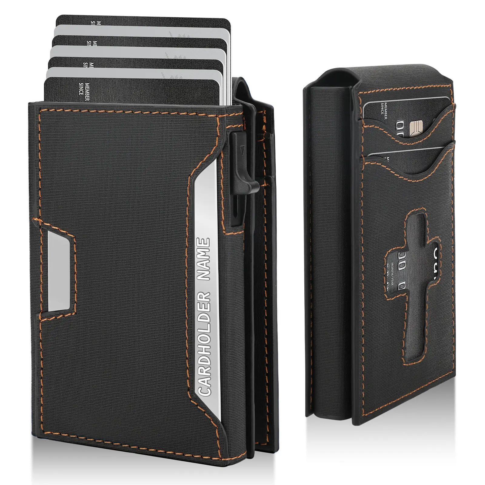 Men's Business RFId Blocking Cross-pattern Wallet, Simple Plain Multi Card Slots Wallet, Minimalist Card Holder Wallet for Men, Trifold Card Holder