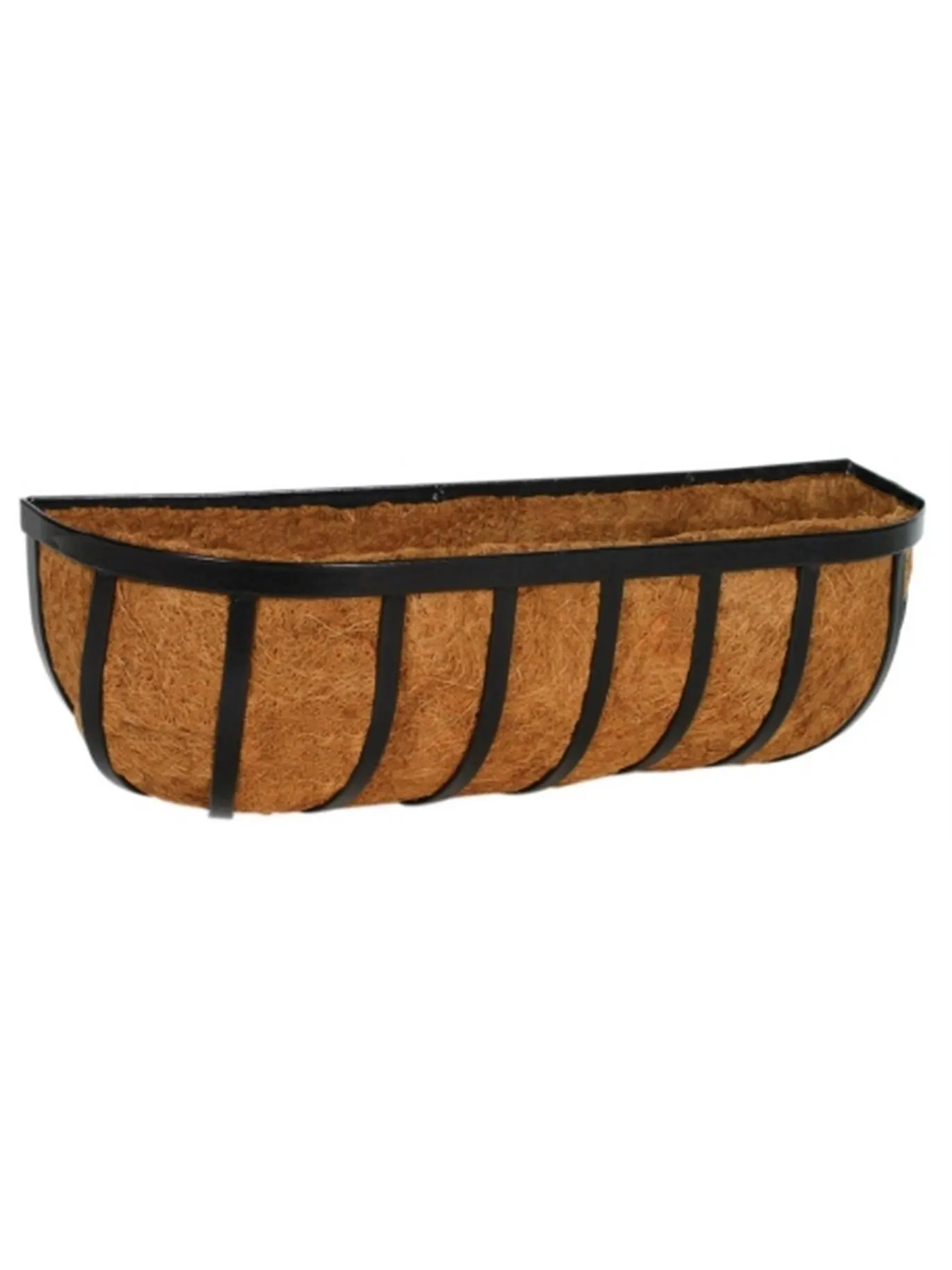Gardman Usa 24 in Forge Wall Trough Planter, Outdoor Plant Holder with Coconut Fiber Liner