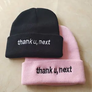 Thank U, Next Embroidery Knitted Hat