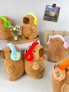 Cute Cartoon Capybara Design Plush Keychain, Soft Plush Keychain, Trendy Cute Keychain, Bag Charm, Car Keychain, Birthday Gift for Friends, Cute Soft Keychains, Cute Keychain Accessory