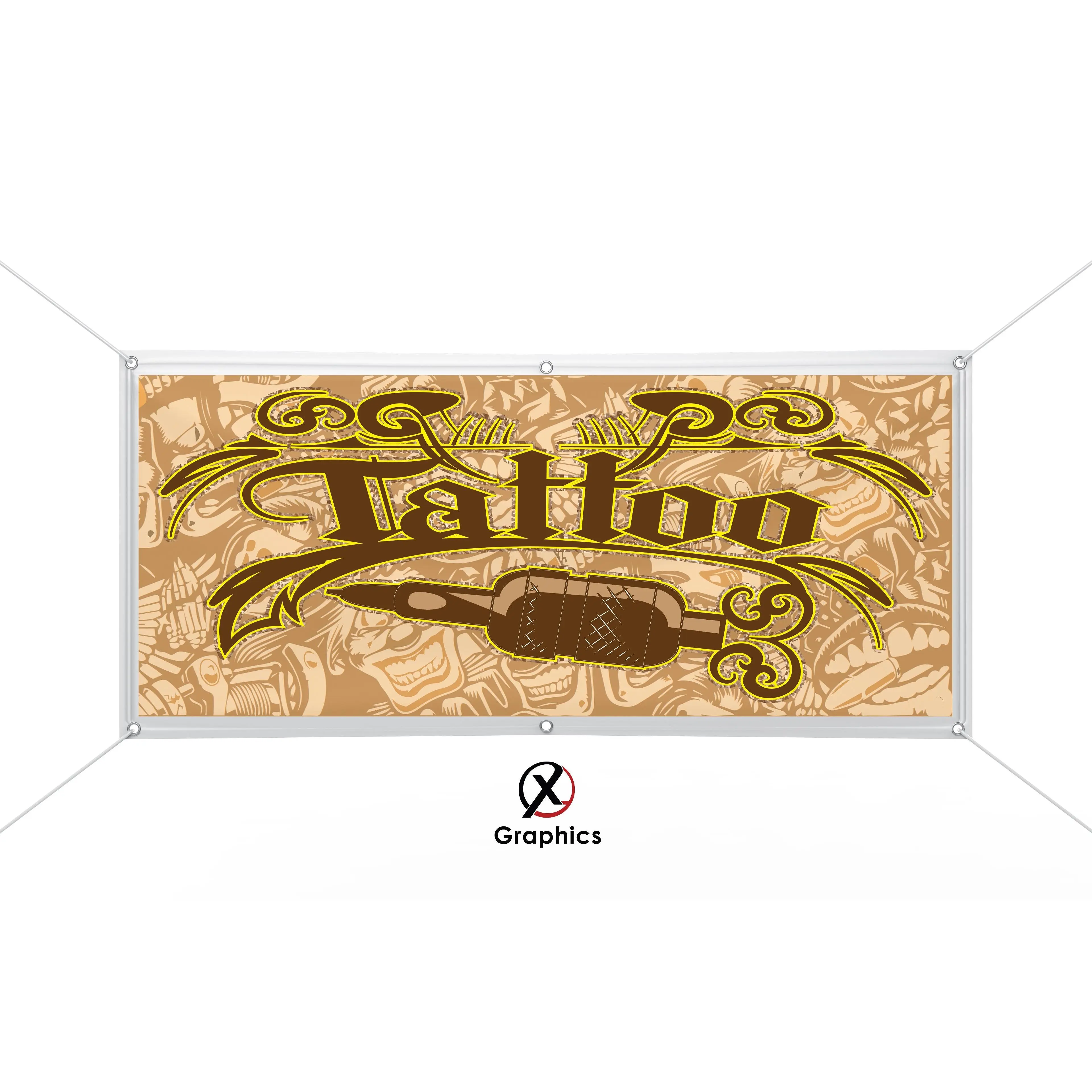 Tattoos Vinyl Banner advertising Sign Full color any size Indoor Outdoor Advertising Vinyl Sign With Metal Grommets Tattoos