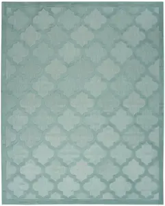 212 MAIN 8x10 ft. Aqua Geometric Flatweave Rectangular Area Rug, Contemporary Colored Decorative Polypropylene Rug, Water-Resistant Indoor-Outdoor Carpet, Colored Area Rugs, Decorative Area Rugs