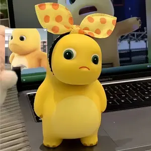 4.7in Tilted-Head Nailong “I Won't Give In” Squeeze Toy – Slow-Rebound Stress-Relief and Venting Tool, Stress-Relief Plush; “I Won't Give In” / Headphone Nailong Dragon Squeeze Toy–Stress-Relief Tool, Venting Tool,Internet-Famous Cute and Funny Gift