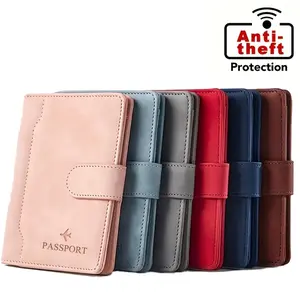 Magnetic Rfid Travel Passport Holder Passport Cover for Women/men, Cute Design with Card Slots, Durable PVC Material, Perfect for International Trips, Travel Accessories