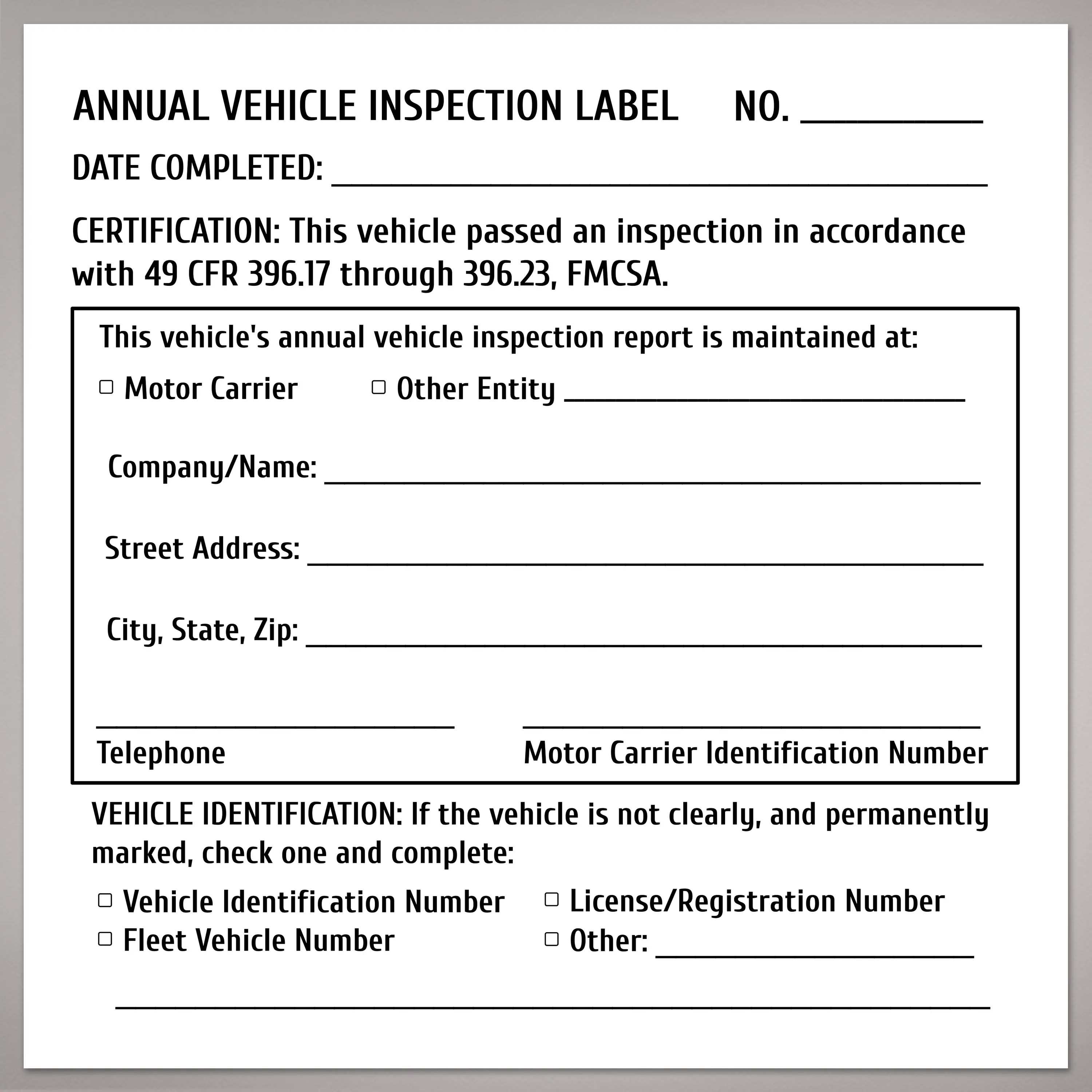 Avery Annual Vehicle Inspection Label Stickers, Waterproof, UV Resistant, Preprinted, Handwrite Only, 4" x 4", 100 Stickers