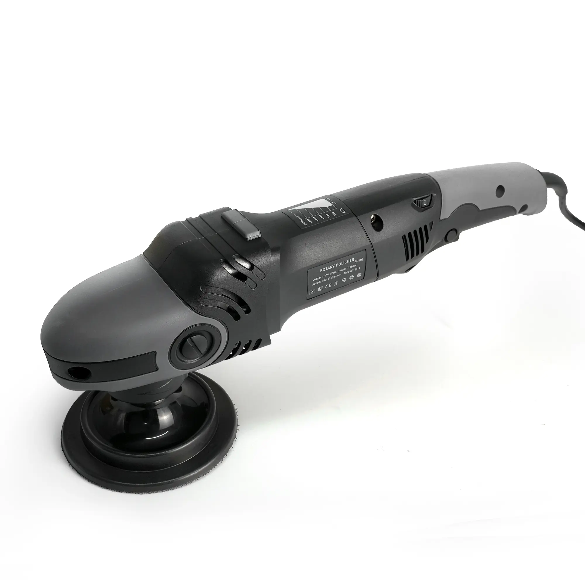 SPTA 5-Inch Electric Rotary Buffer Polisher - Powerful Motor, 380-2100 rpm Speed Control, Ball Bearings - Polishing Power Tool, Buffer Polishing Tools for Car Detailing, Automotive Washing & Maintenance