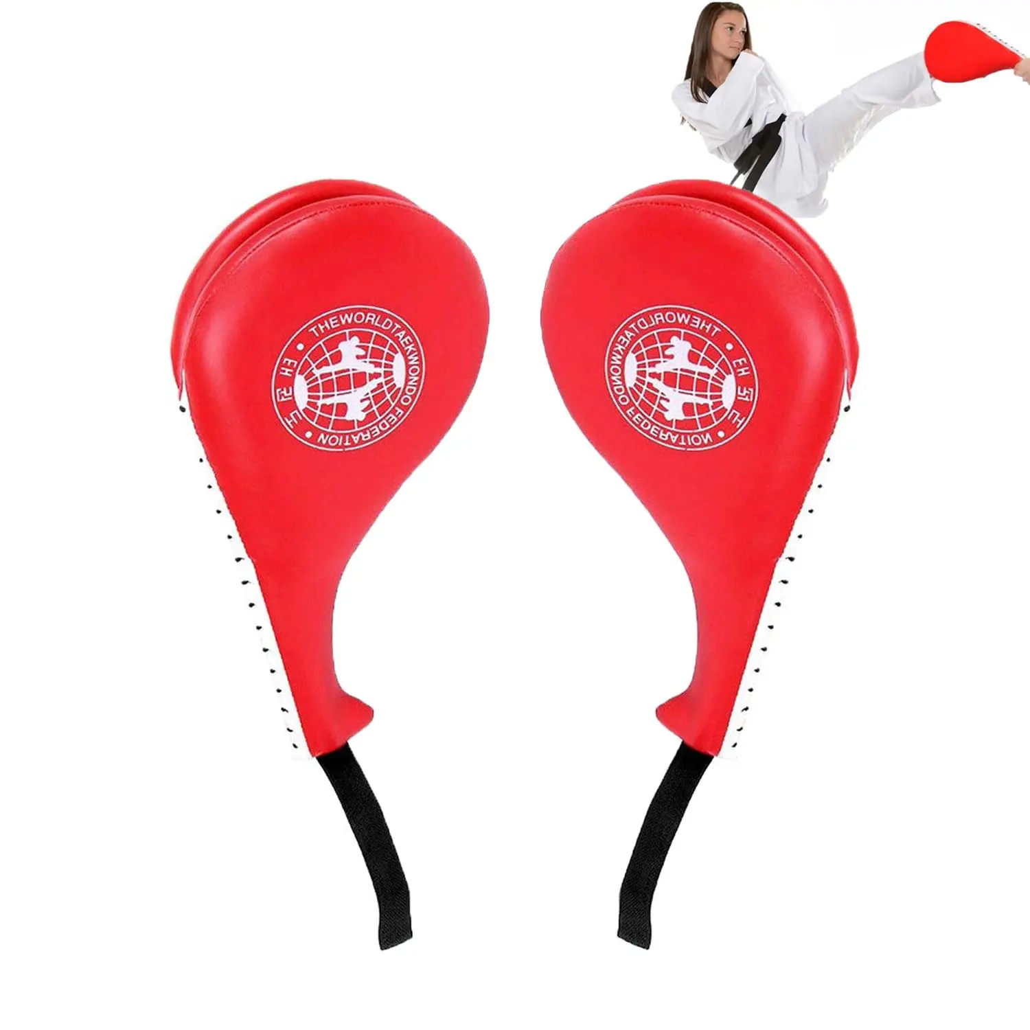 Taekwondo Kick Pads, 1 Pair Durable Kicking Target Pad for TKD Karate Martial Arts Strike Training, Boxing & Martial Arts Equipment, Training Gear