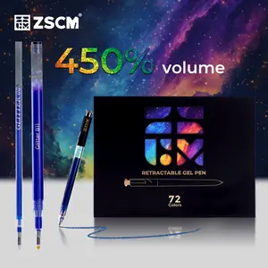 ZSCM Drawing Kit - 72 Retractable Super Glitter Gel Pens in Assorted Colors with Storage Case for Creative Artistic Uses No Warranty artist supplies