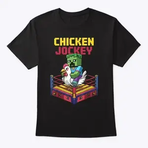 Minecraft Movie Chicken Jockey Youth T-Shirt – Fun Graphic Tee for Kids, Toddler Boy Clothing, Gift for Girls and Boys, Family Matching Shirt